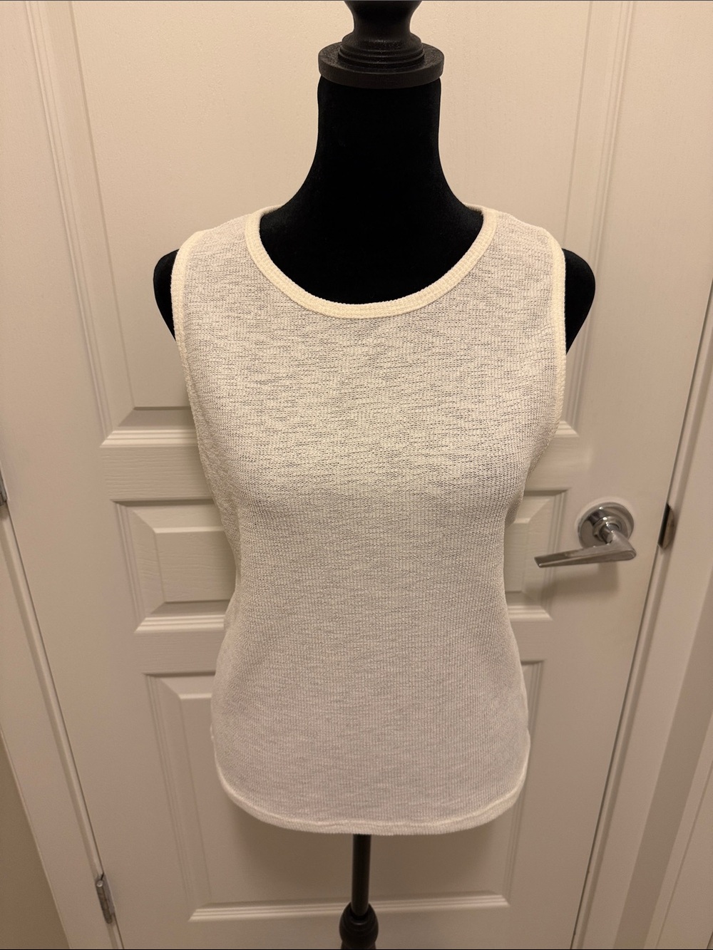 Zara Cream Knit Sleeveless Tank Top